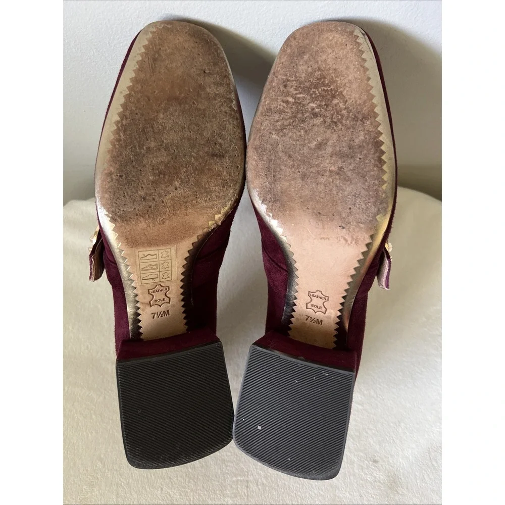 Tory Burch Tess Loafer Pump in Burgundy Port Suede Size 7.5 $358